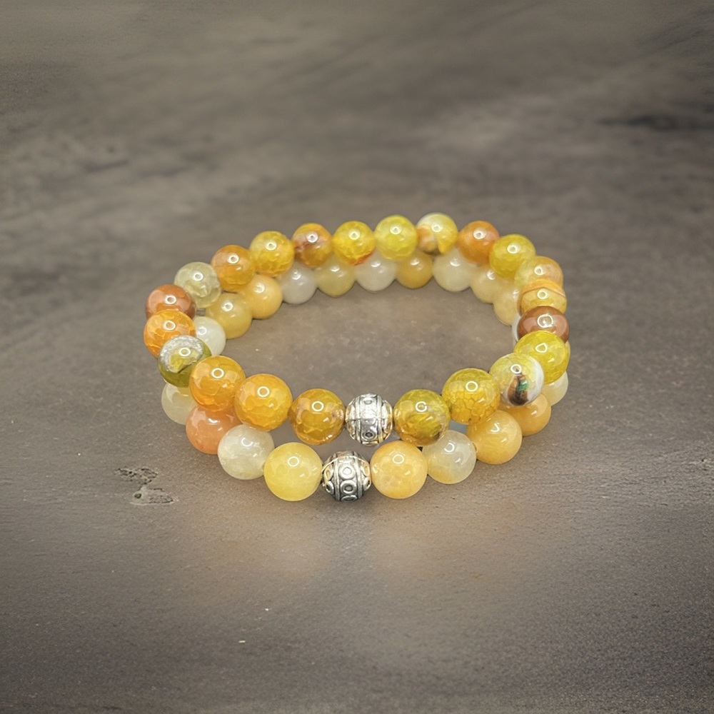 Natural Stone Beaded Bracelet Set